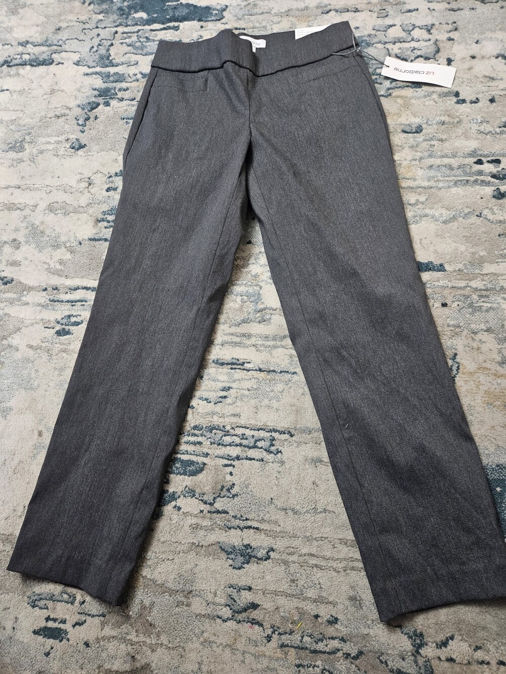 Liz Claiborne Lisa Gray Pull On Dress Pants 2P Short Petite